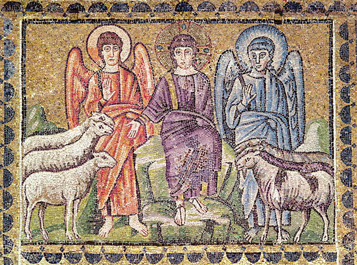 Christ separating the sheep from the goats, San Apollinaire Nuevo, Ravenna, 6th century